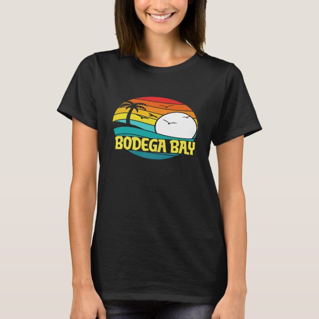 Retro Bodega Bay Sun Surf 80s Graphic Premium T-Shirt (Front)