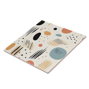 Retro Boho Abstract Modern Collection Ceramic Tile