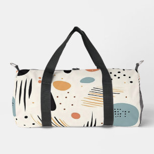 Retro Boho Abstract Modern Collection Duffle Bag