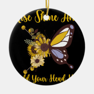 retro boho baby design ceramic ornament