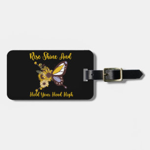 retro boho baby design luggage tag