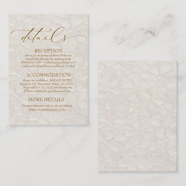 Retro Boho Brown Neutral Details  Enclosure Card (Front/Back)