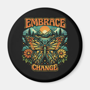Retro Boho Butterfly Wings of Peace Magnet