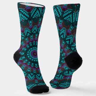 Retro Boho Chic Bohemian Southwestern Mandala Socks