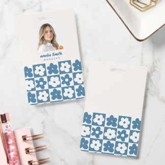 retro boho cute rustic ID badge