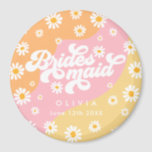 Retro Boho Daisy Personalized Bridesmaid Gift Magnet<br><div class="desc">Retro Boho Daisy Personalized Bridesmaid Gift magnet</div>