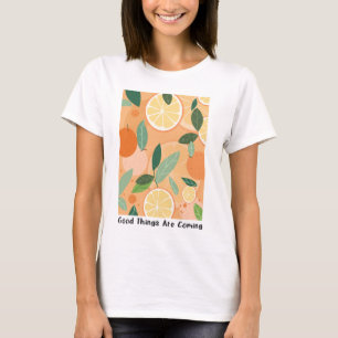 Retro Boho Floral Inspiration Quote T-Shirt