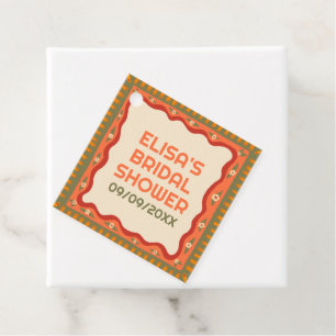 Retro Boho Fun Handmade CUSTOM Bridal Shower Favour Tags