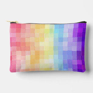 Retro Boho Funky Quirky Xenogender Plaid Pride Accessory Pouch