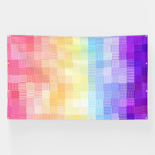 Retro Boho Funky Quirky Xenogender Plaid Pride Banner