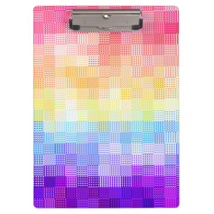 Retro Boho Funky Quirky Xenogender Plaid Pride Clipboard