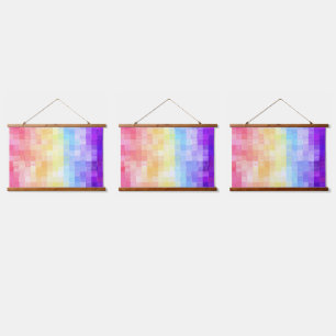 Retro Boho Funky Quirky Xenogender Plaid Pride Hanging Tapestry