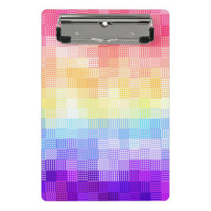 Retro Boho Funky Quirky Xenogender Plaid Pride Mini Clipboard