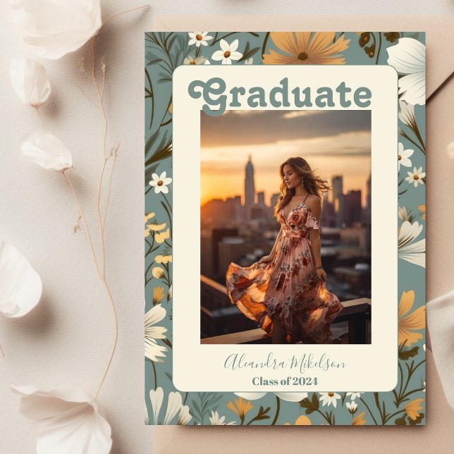 Retro Boho Graduation Announcement (Creator Uploaded)