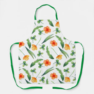 Retro Boho style Floral Pattern Womens Kitchen Apron