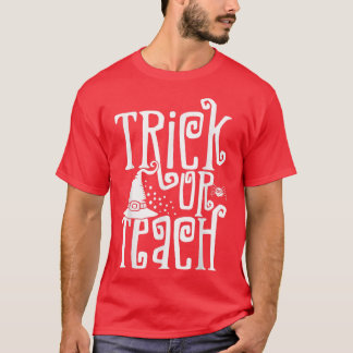 Retro Boho Style Trick Or Teach Funny Teacher Hall T-Shirt