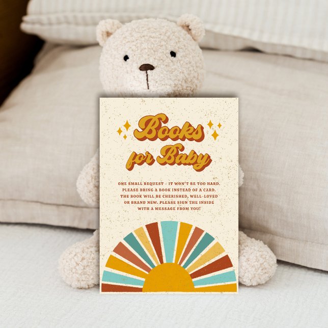 Retro Boho Sun Books for Baby  Enclosure Card (Creator Uploaded)
