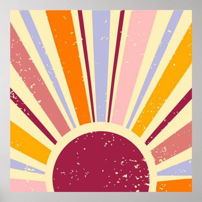 Retro boho sun  poster (Front)