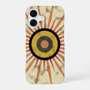 Retro Boho Sunburst Design iPhone 16 Case