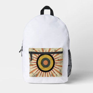 Retro Boho Sunburst Design Printed Backpack