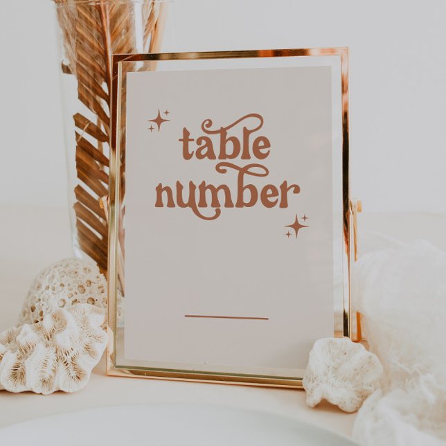 Retro Boho Wedding Table Numbers (Creator Uploaded)