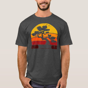 Retro Bonsai Tree Vintage Sunset Bonsai T-Shirt