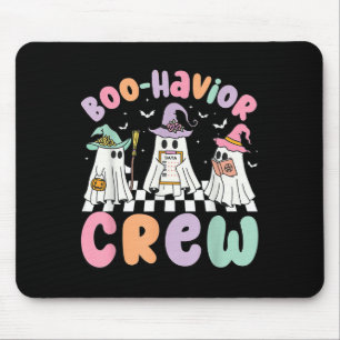 Retro Boo-havior Crew Behaviour Yst Halloween Aba Mouse Pad