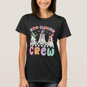 Retro Boo-havior Crew Behaviour Yst Halloween Aba T-Shirt