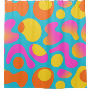 Retro Boogie – Abstract Blob Shower Curtain