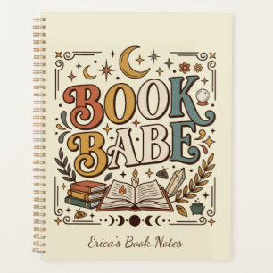 Retro Book Babe Mystical Celestial Witchy Bookish Planner