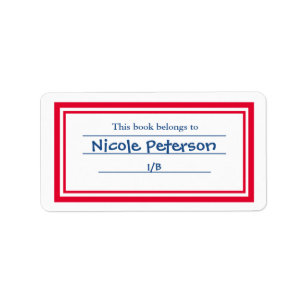 retro book labels teacher