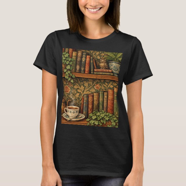 Retro book lover art T-Shirt (Front)