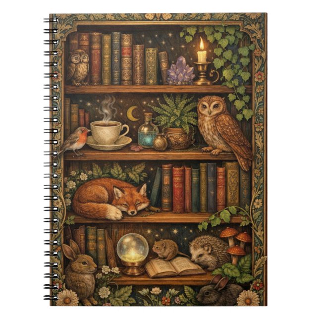 Retro book lover woodland animals (Front)