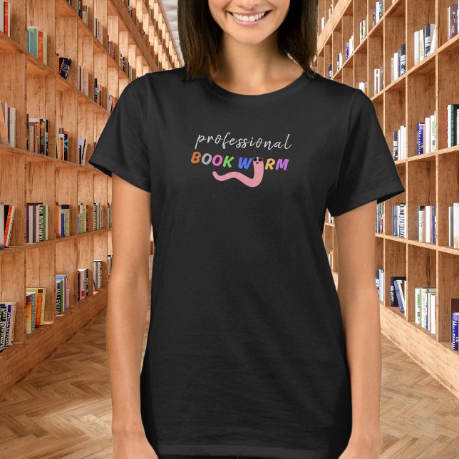 Retro bookworm reading lovers T-Shirt (Creator Uploaded)