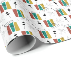 Retro Boom Wedge Wrapping Paper