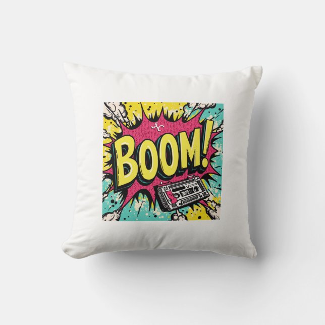 Retro Boombox Blast Cushion (Front)