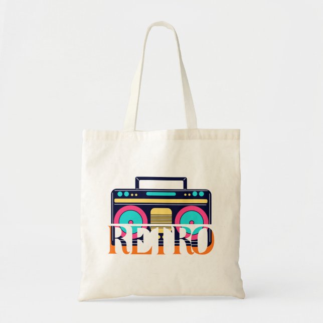 Retro - Boombox Classic Tote Bag (Front)