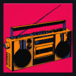 Retro Boombox Photo Enlargment Pop-Art Poster<br><div class="desc">Retro 80s/90s Boombox Radio Photo Enlargment Pop-Art Poster</div>