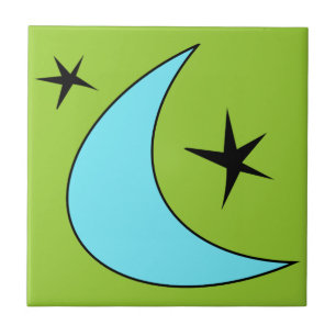 Retro Boomerang Ceramic Tile