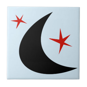 Retro Boomerang Ceramic Tile