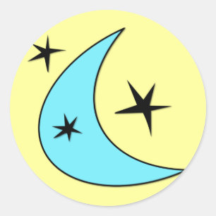 Retro Boomerang Classic Round Sticker