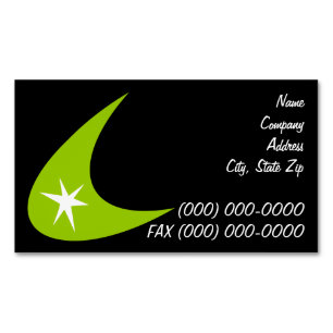 Retro Boomerang Magnetic Business Card