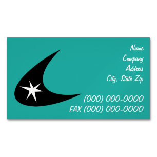 Retro Boomerang Magnetic Business Card