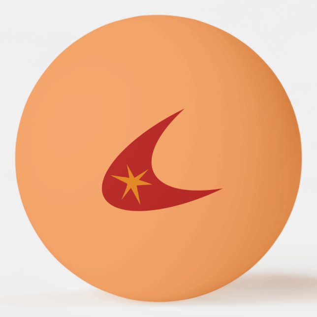 Retro Boomerang Ping Pong Ball (Front)