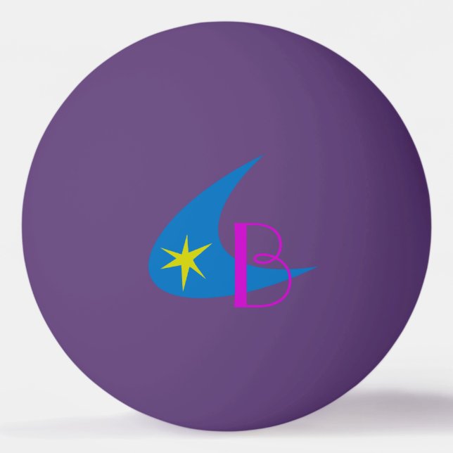 Retro Boomerang Ping Pong Ball (Front)