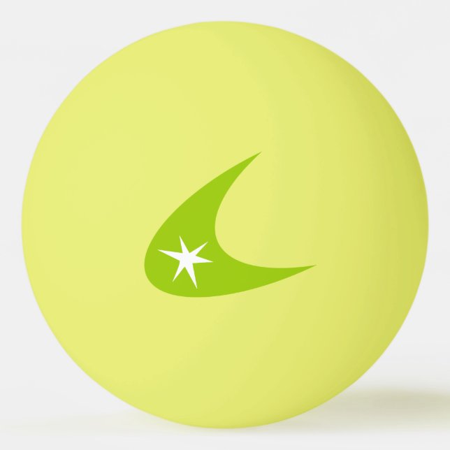 Retro Boomerang Ping Pong Ball (Front)