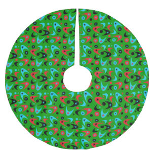 Retro Boomerangs Brushed Polyester Tree Skirt