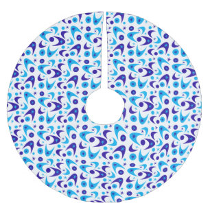 Retro Boomerangs Brushed Polyester Tree Skirt