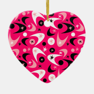 Retro Boomerangs Ceramic Ornament