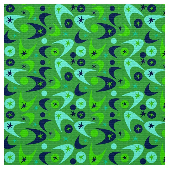 Retro Boomerangs Fabric (Swatch)